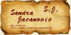 Sandra Jacanović vizit kartica